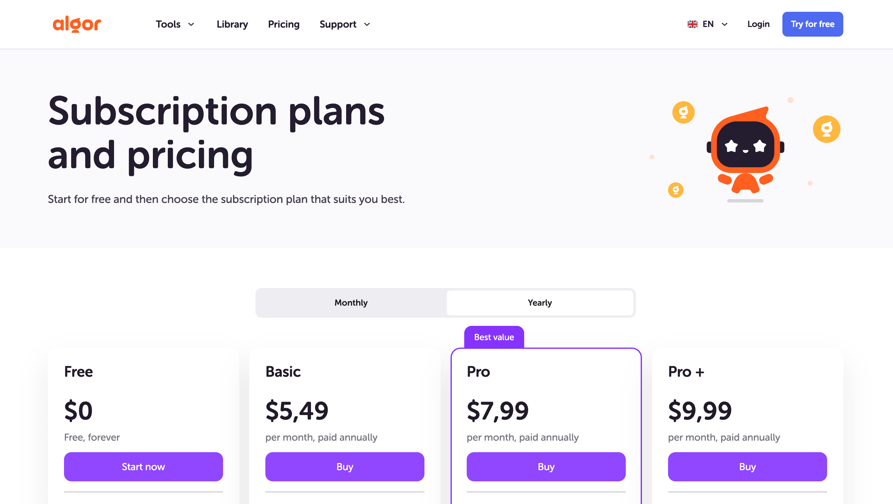 Algor Education interface for AI concept maps and visual study materials