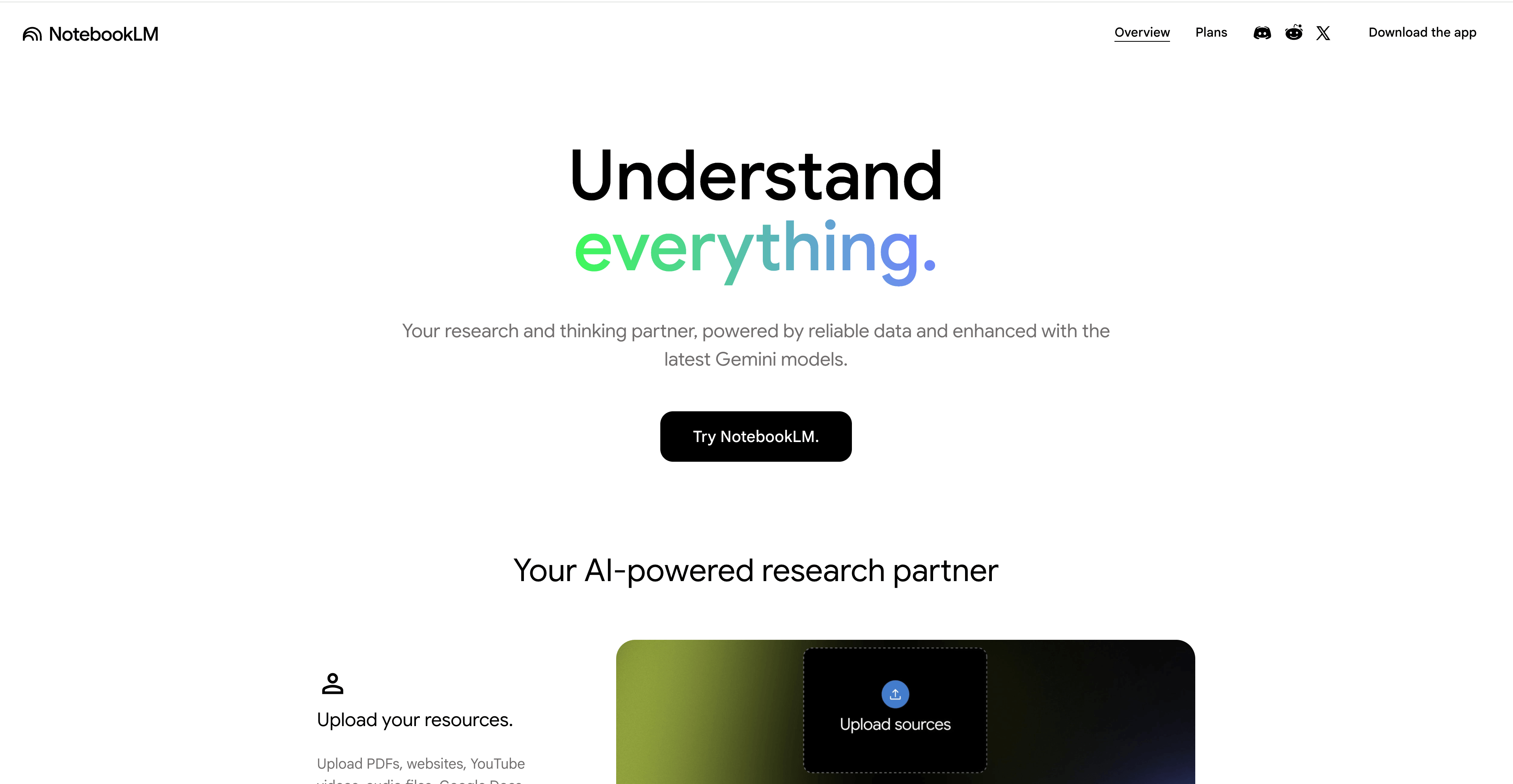 NotebookLM research and note-taking interface for source-grounded study