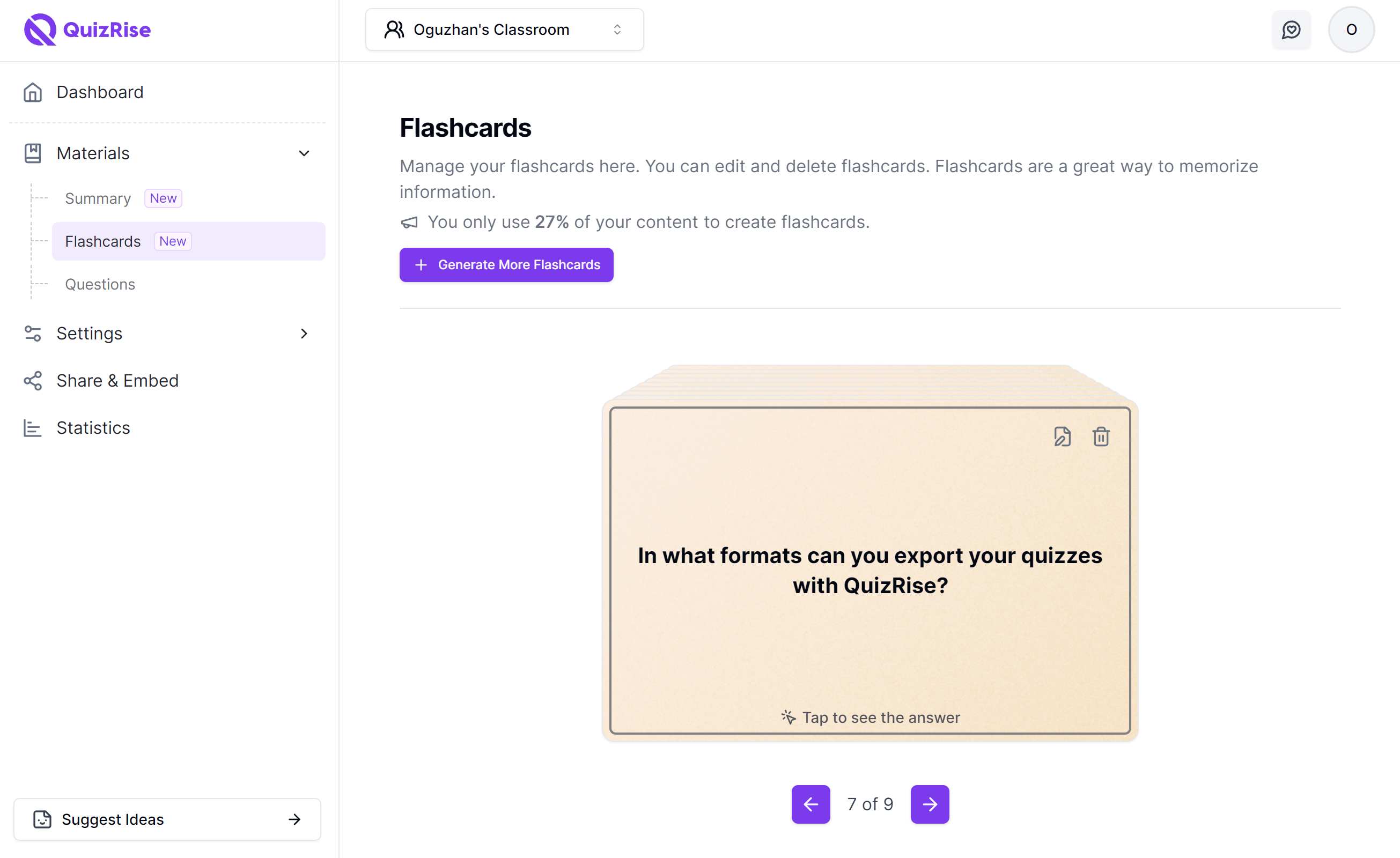 Turn PDF notes into flashcards